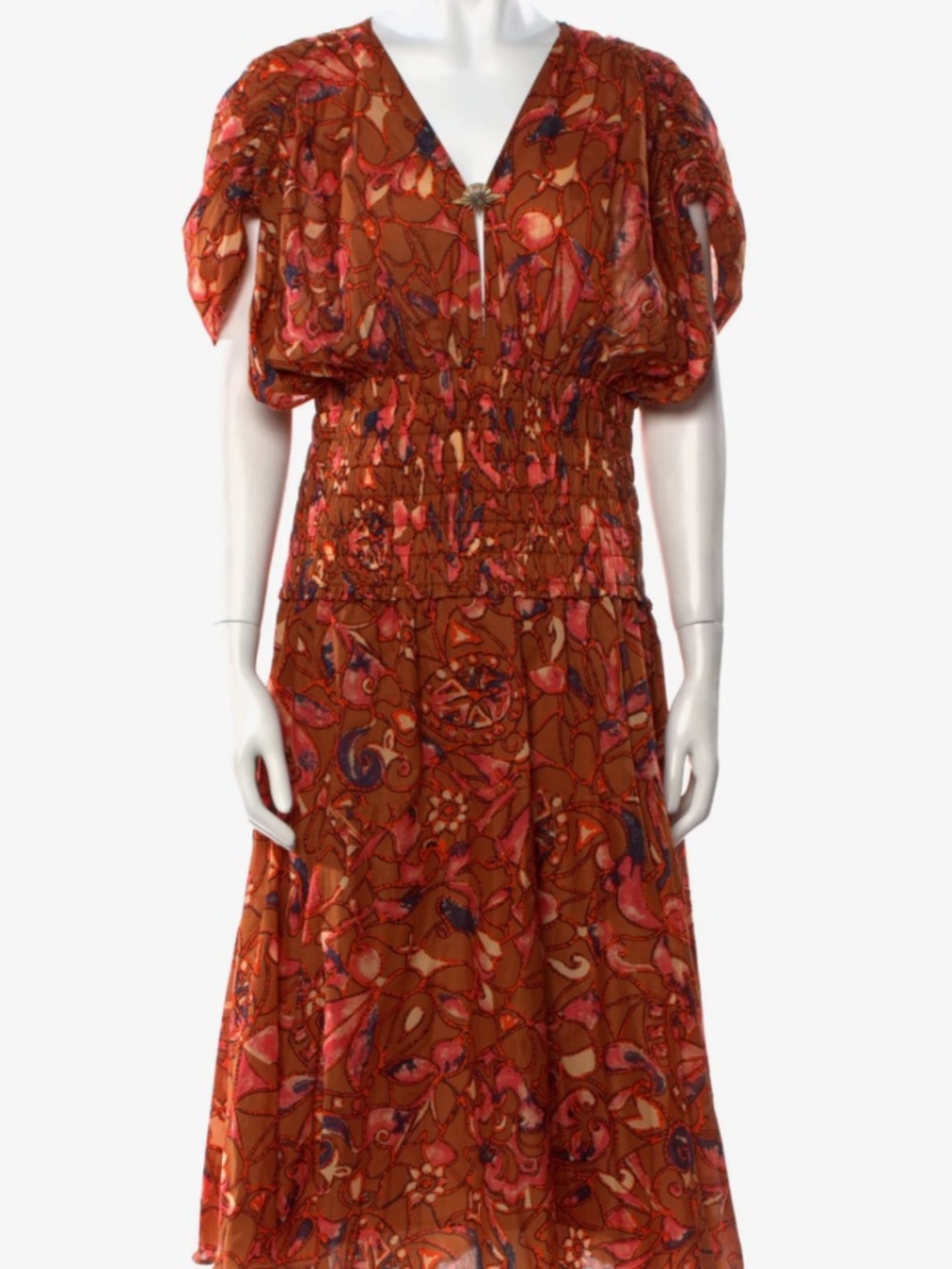 A.L.C. Floral Print Midi Length Dress